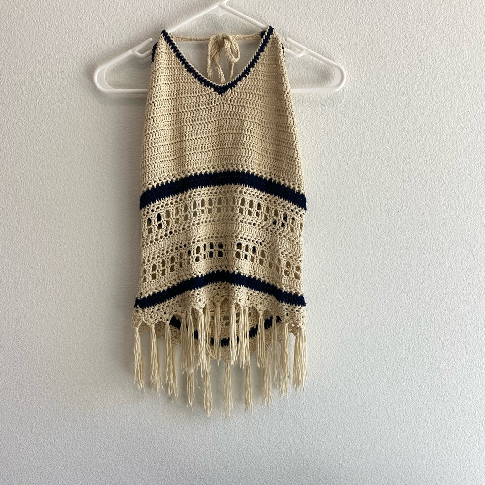 Back less Knitted crop top